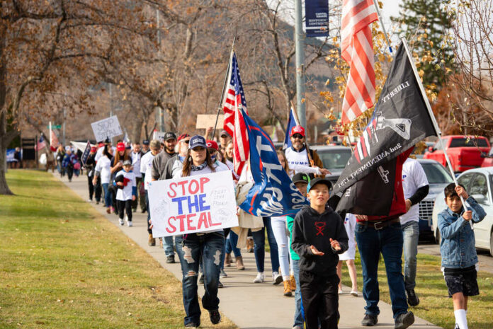 Helena,,Montana,/,Nov,7,,2020:,Protesters,Gather,For,'stop