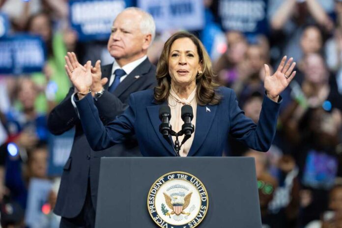 Vice,President,Kamala,Harris,Speaks,At,The,Rally,In,Liacouras
