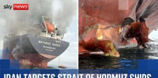 Strait of Hormuz becomes battleground after ship strikes