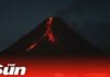 The Philippines' Mount Mayon volcano erupts as red hot lava