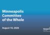 August 10, 2026 Committee of the Whole