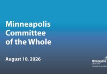 August 10, 2026 Committee of the Whole