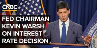 Chairman Kevin Warsh speaks after Federal Reserve raises interest rate by 25 bps — 9/16/2026