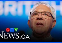 'B.C. is definitely blue’: Premier-designate Lorne Doerkson addresses crowd after Conservative win